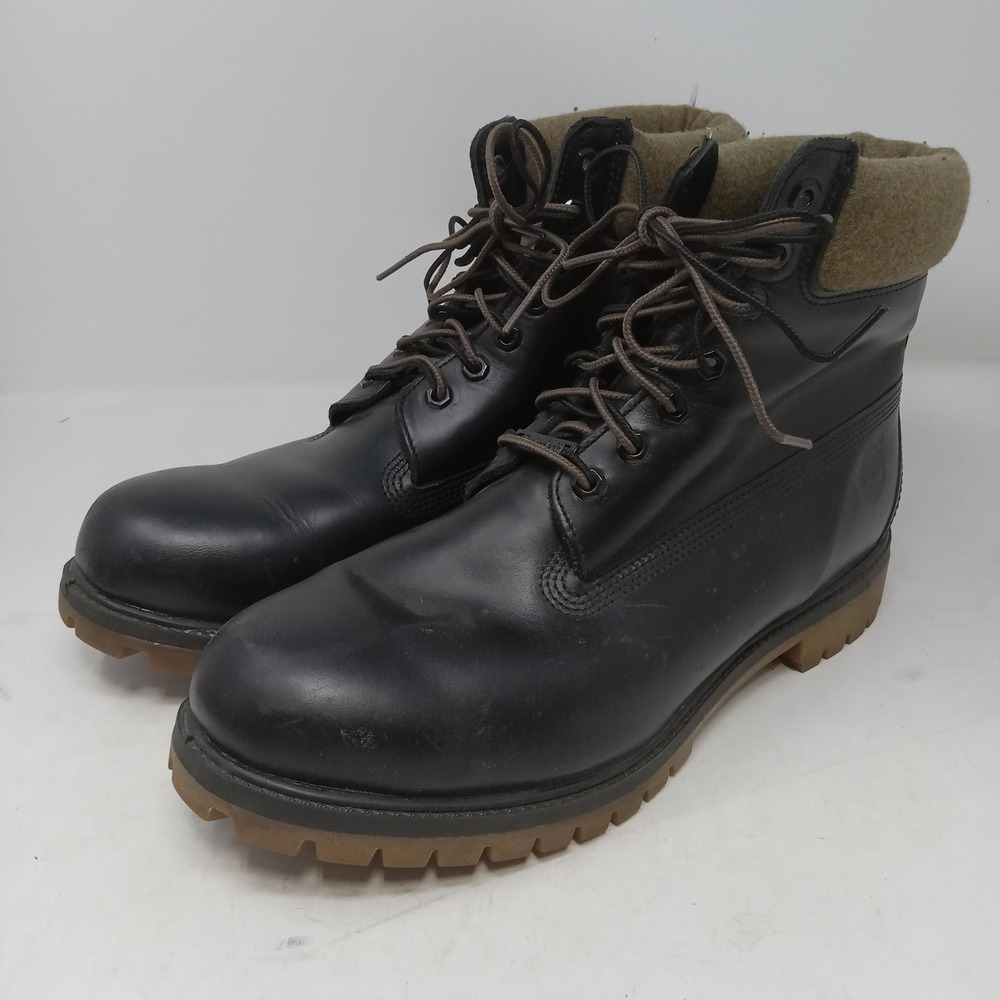 Timberland Boots Mens Size 13 Black Leather Hainsworth Insulated Winter‎ Snow